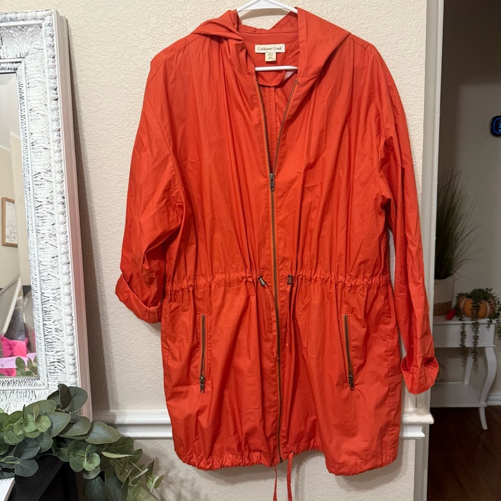 Coldwater Creek Women's Medium cotton M 10/2 Lightweight Windbreaker Jacket